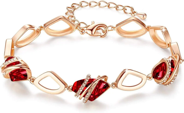 Leafael Wish Charm Bracelet – Healing Crystals & Birthstone, Gift Ready - CRYSTALOIL