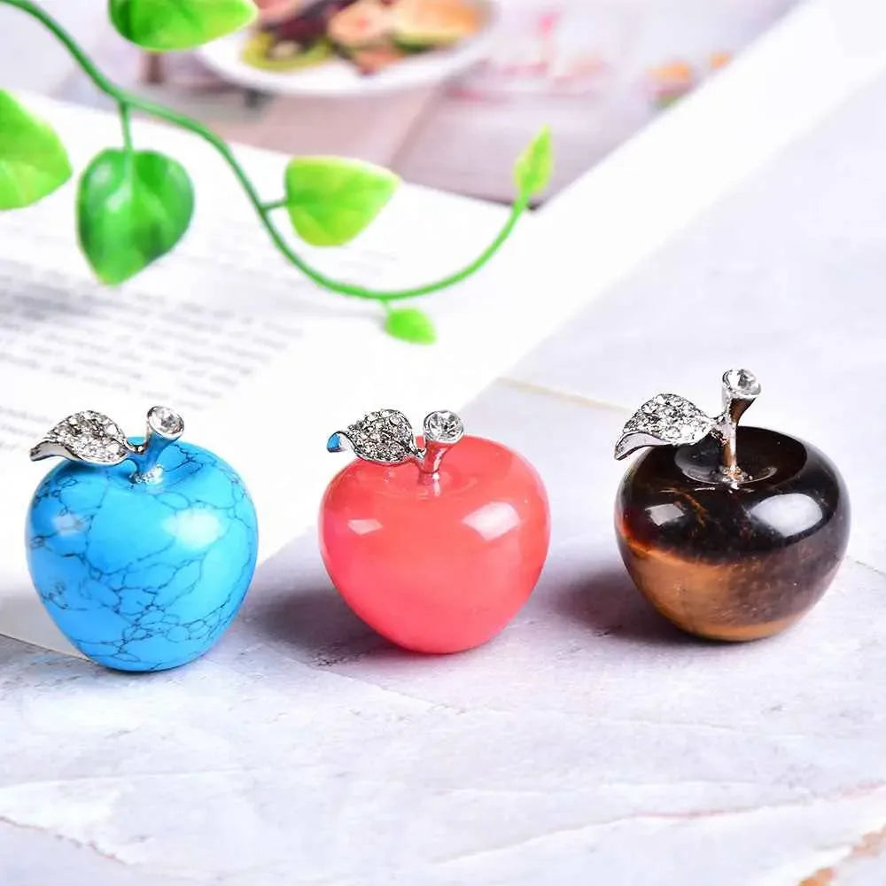 Natural Crystal Apple Colorful Quartz Stone Opal Decoration - CRYSTALOIL