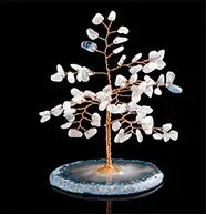 Crystal Lucky Tree Lucky Tree Natural Agate Piece Lucky Tree, Crafted with meticulous attention, this enchanting piece radiates positive energy - CRYSTALOIL