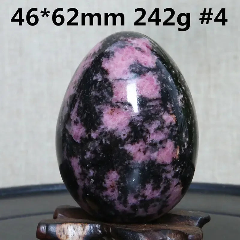 Natural Crystal Plum Tourmaline Stone Egg Ore Specimen Ornaments - CRYSTALOIL
