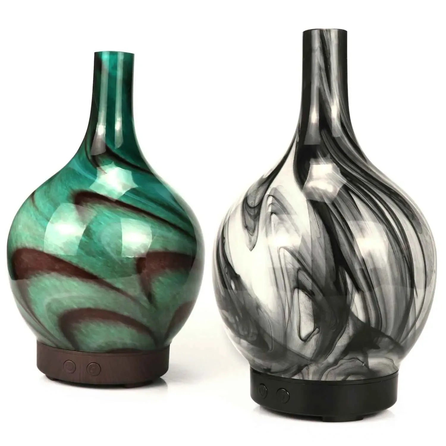 Ceramic Ultrasonic Aroma Diffuser - Enhance Your Space with Tranquil Ink Painting Design - CRYSTALOIL