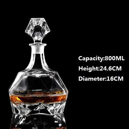 Large Crystal Glass Wine Bottle Creative Red Wine Decanter - CRYSTALOIL