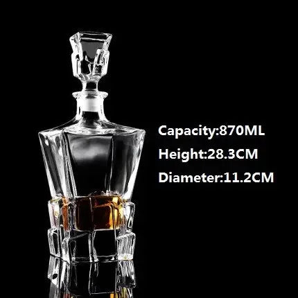 Large Crystal Glass Wine Bottle Creative Red Wine Decanter - CRYSTALOIL