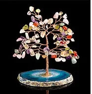 Crystal Lucky Tree Lucky Tree Natural Agate Piece Lucky Tree, Crafted with meticulous attention, this enchanting piece radiates positive energy - CRYSTALOIL