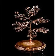 Crystal Lucky Tree Lucky Tree Natural Agate Piece Lucky Tree, Crafted with meticulous attention, this enchanting piece radiates positive energy - CRYSTALOIL