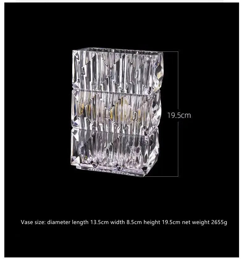 Nordic Light Luxury Bakala Crystal Vase Home Decoration - CRYSTALOIL