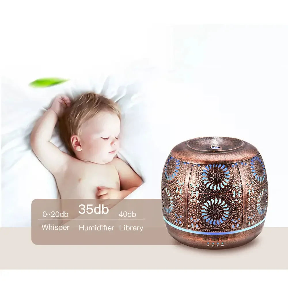 Retro home aroma diffuser, elegantly combines vintage aesthetics with modern functionality, effortlessly infusing your living space with soothing scents - CRYSTALOIL