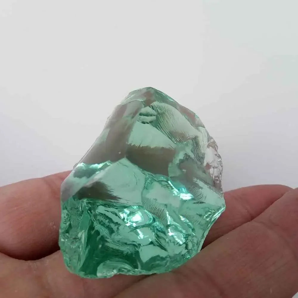 Natural White Green Agate Crystal rough stone - CRYSTALOIL