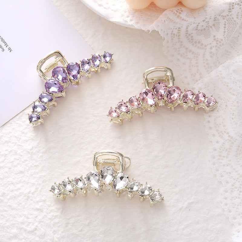 Light Luxury Medium Hair Clip, Female Crystal Elegant Fashion - CRYSTALOIL
