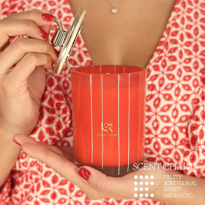 ESNA HOME Lavender Soy Candle – 8.8oz, Long-Lasting Aromatherapy - CRYSTALOIL