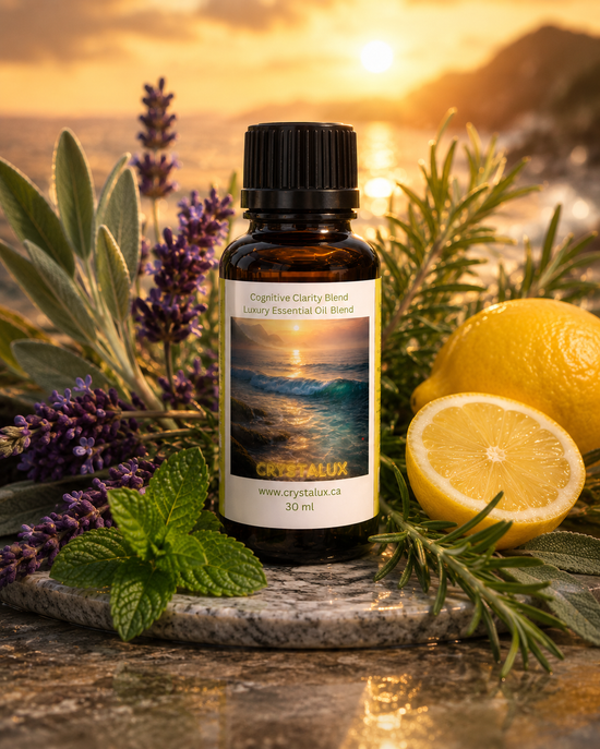 Box of 4 Cognitive Clarity Luxury Essential Oil Blend – Lemon, Rosemary & Lavender