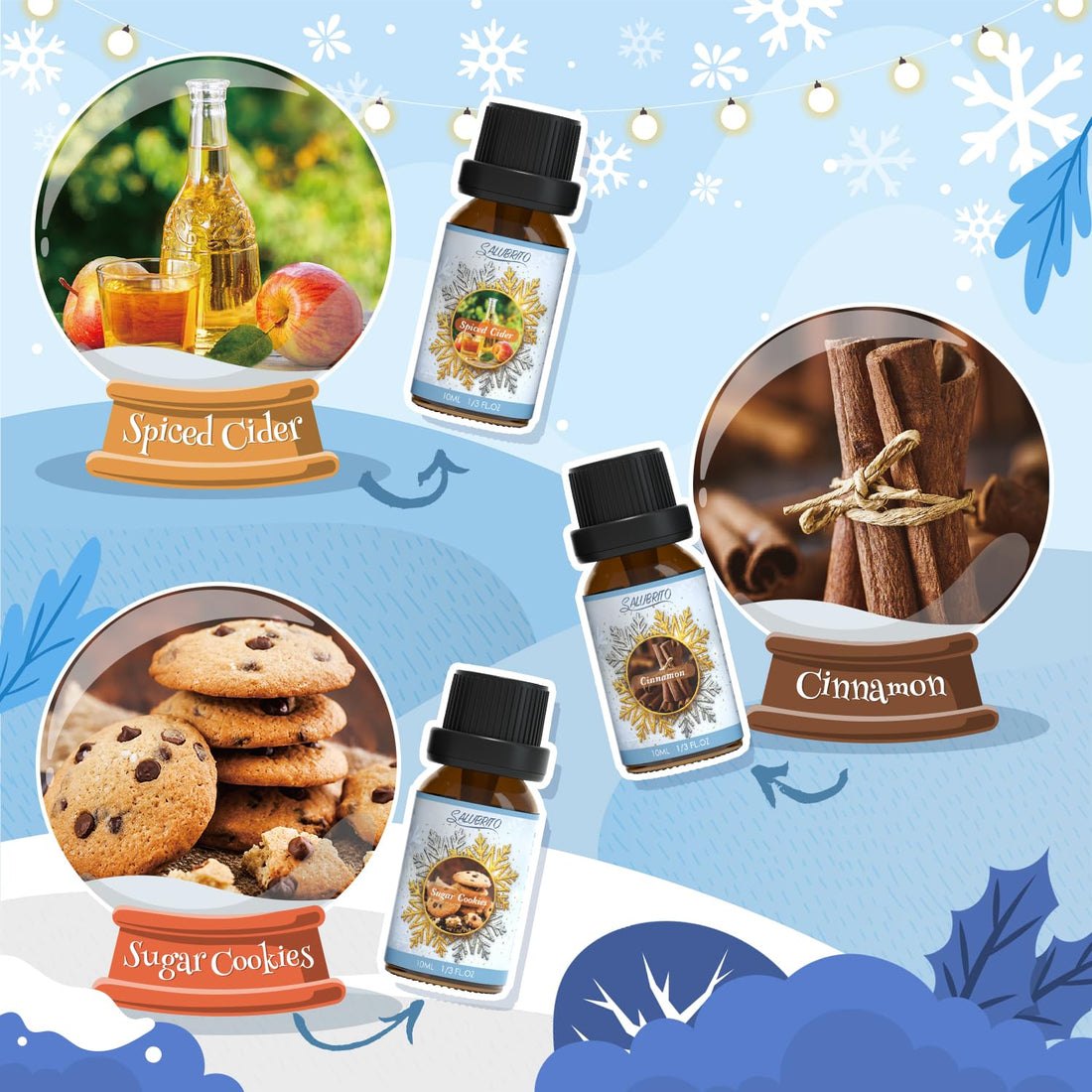 SALUBRITO Halloween Fragrance Oils Set