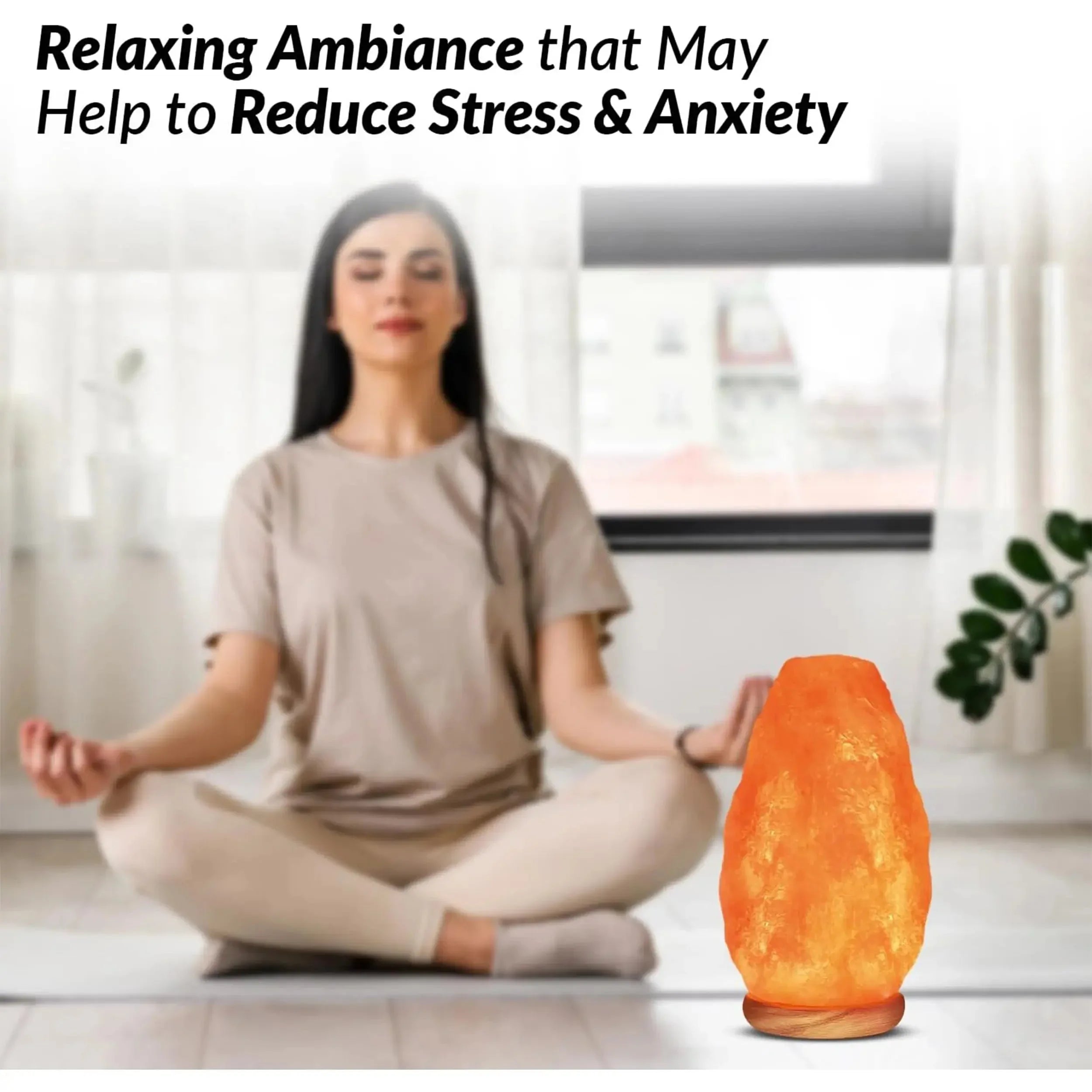 Himalayan Glow Salt Lamp with Dimmer Switch 5-7 lbs - CRYSTALOIL