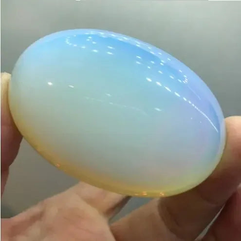 Natural White Crystal Egg Original Opal Stone. - CRYSTALOIL