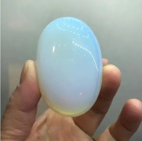 Natural White Crystal Egg Original Opal Stone. - CRYSTALOIL