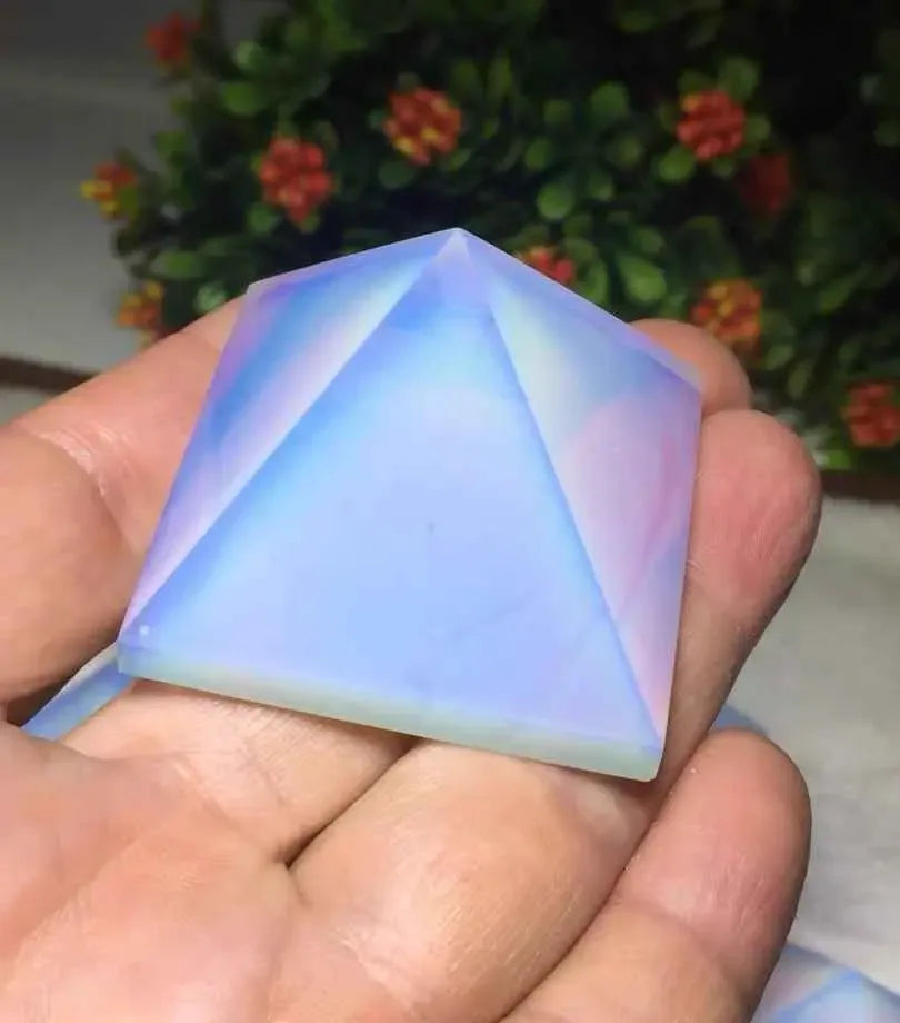 Rough Processed Crystal Opal Pyramid Ornament - CRYSTALOIL