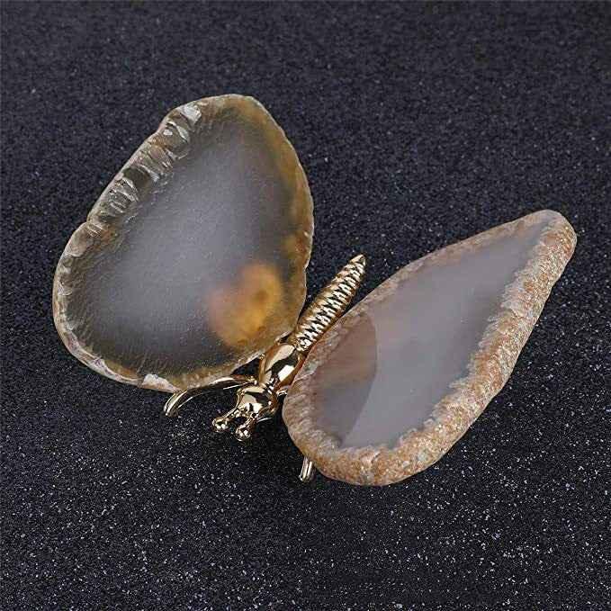 Natural Agate Butterfly Wings Light Luxury Mineral crystal decoration - CRYSTALOIL
