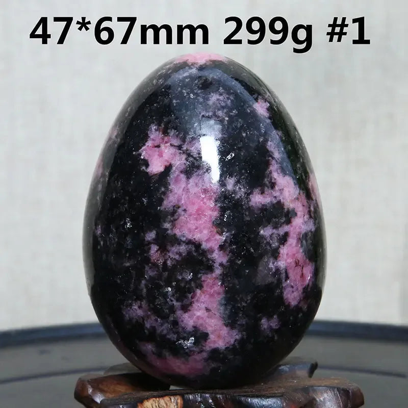 Natural Crystal Plum Tourmaline Stone Egg Ore Specimen Ornaments - CRYSTALOIL