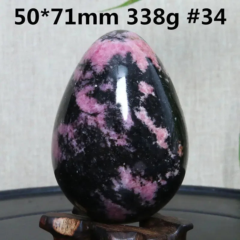 Natural Crystal Plum Tourmaline Stone Egg Ore Specimen Ornaments - CRYSTALOIL
