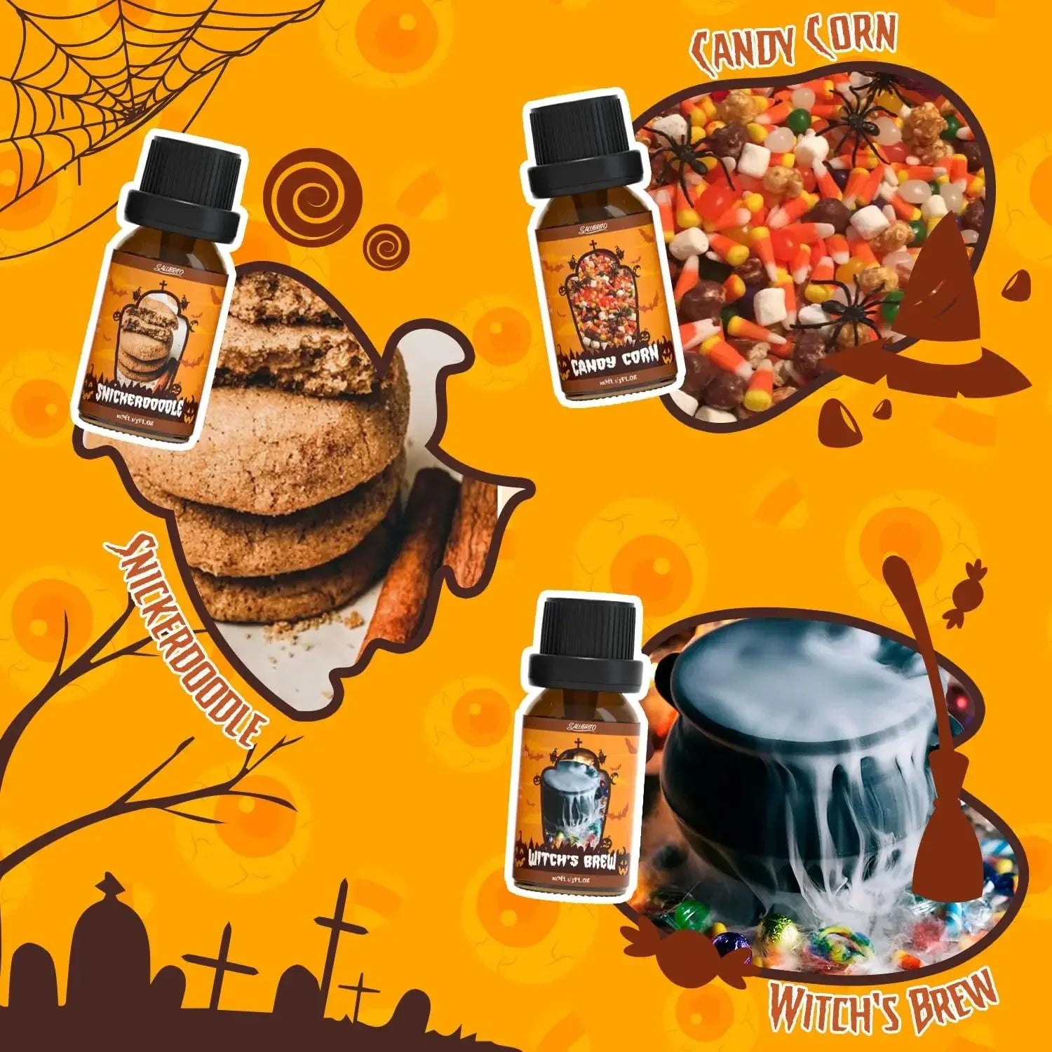 SALUBRITO Halloween Fragrance Oils Set - CRYSTALOIL