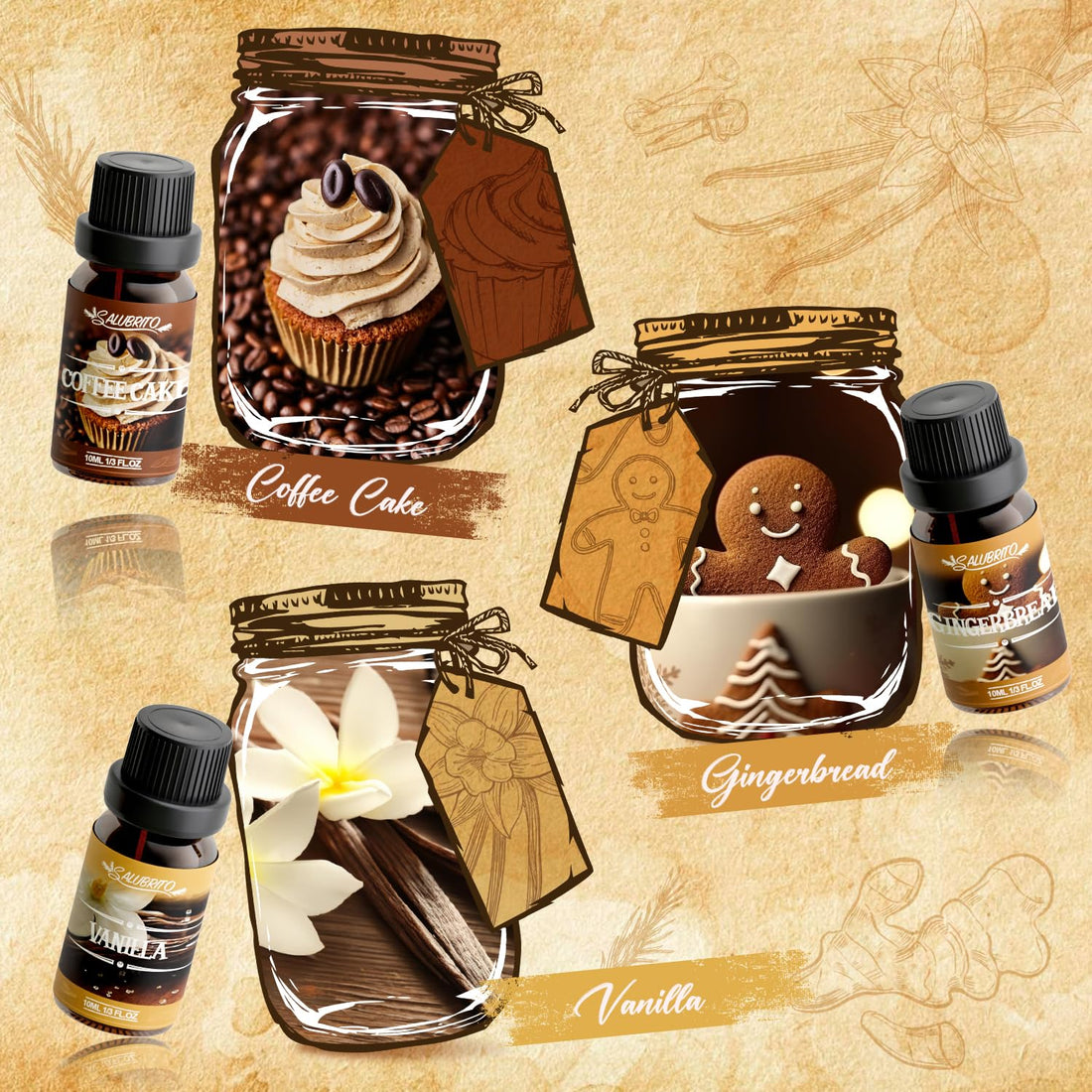 SALUBRITO Halloween Fragrance Oils Set