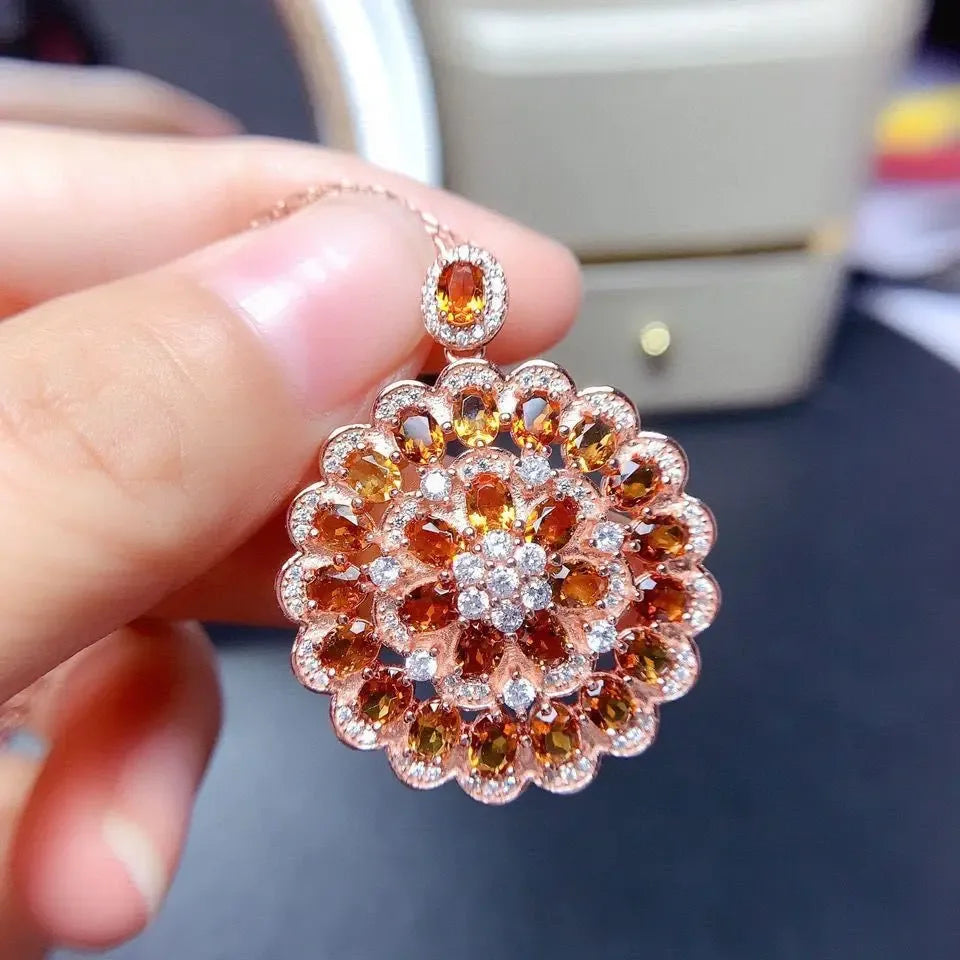 Natural Citrine Pendant Crystal - CRYSTALOIL