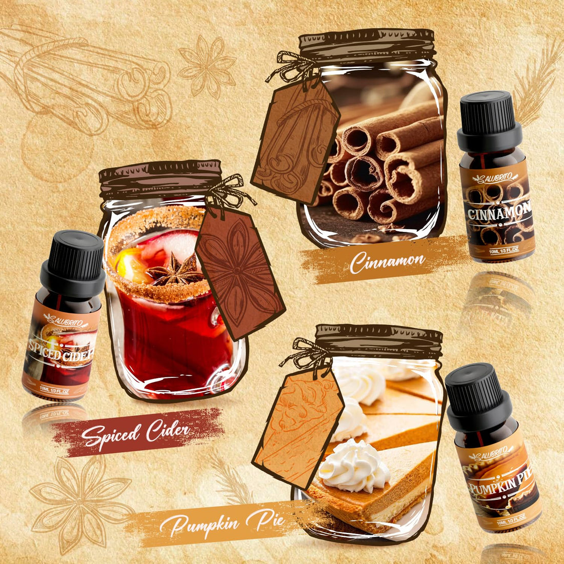 SALUBRITO Halloween Fragrance Oils Set