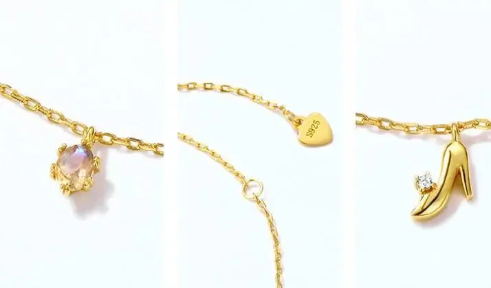 Blue Crystal Shoes S925 Silver Bracelet - CRYSTALOIL