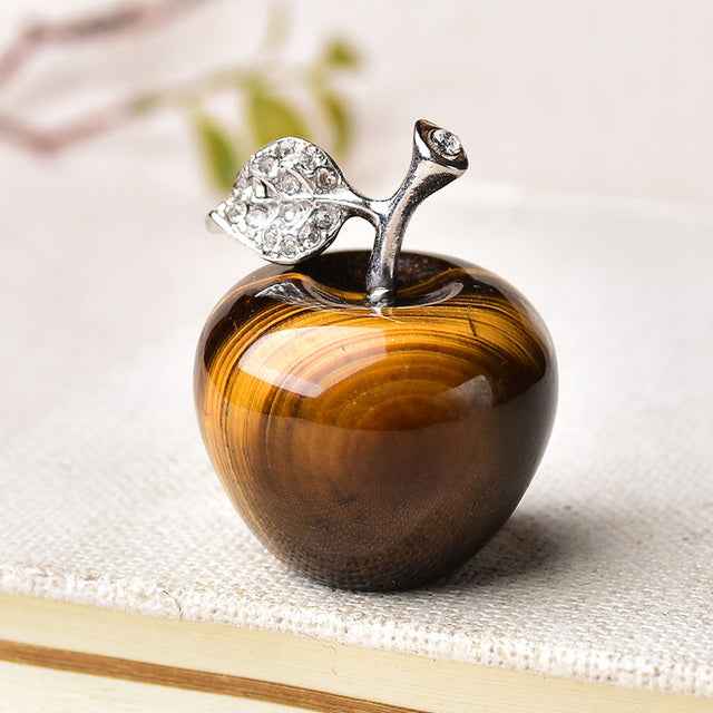 Natural Crystal Apple, Colorful Quartz Stone Opal decoration, - CRYSTALOIL