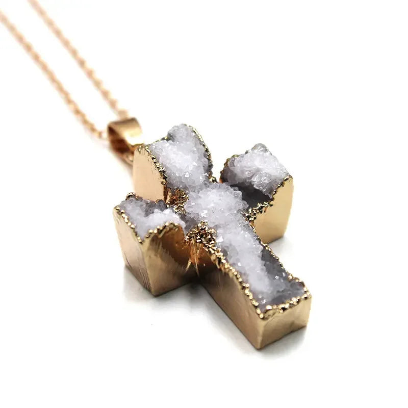 Crystal Cross Necklace Pendant Crystal Cross - CRYSTALOIL