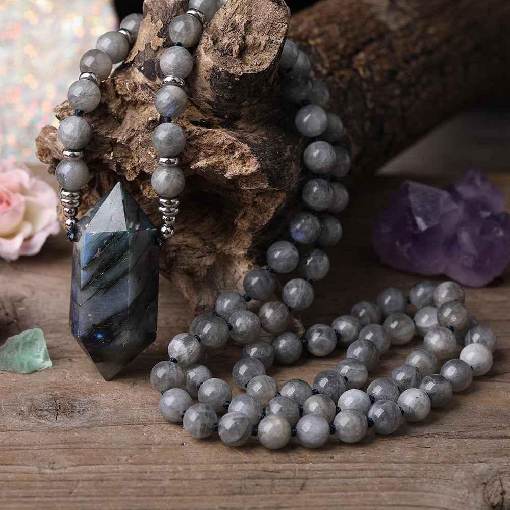 Handmade Labradorite Pendant Necklace - Unique Labradorite Pendant Jewelry - CRYSTALOIL