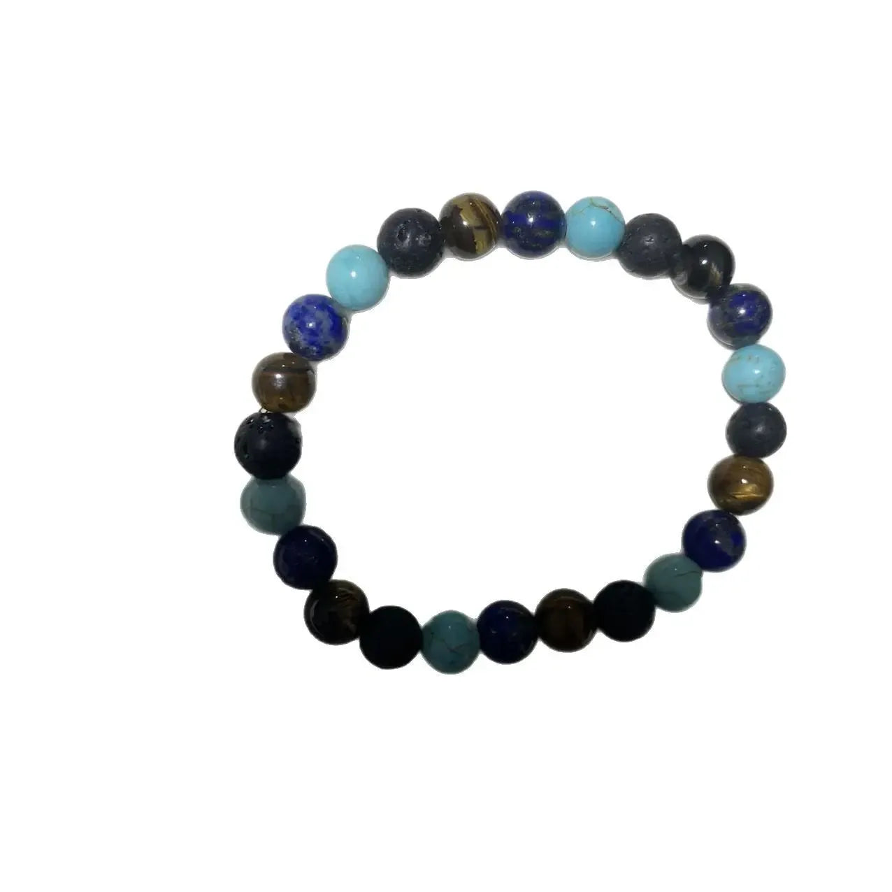 Natural lapis gold tiger eye stone blue pine bracelet fashion decoration for men and women bracelet - CRYSTALOIL