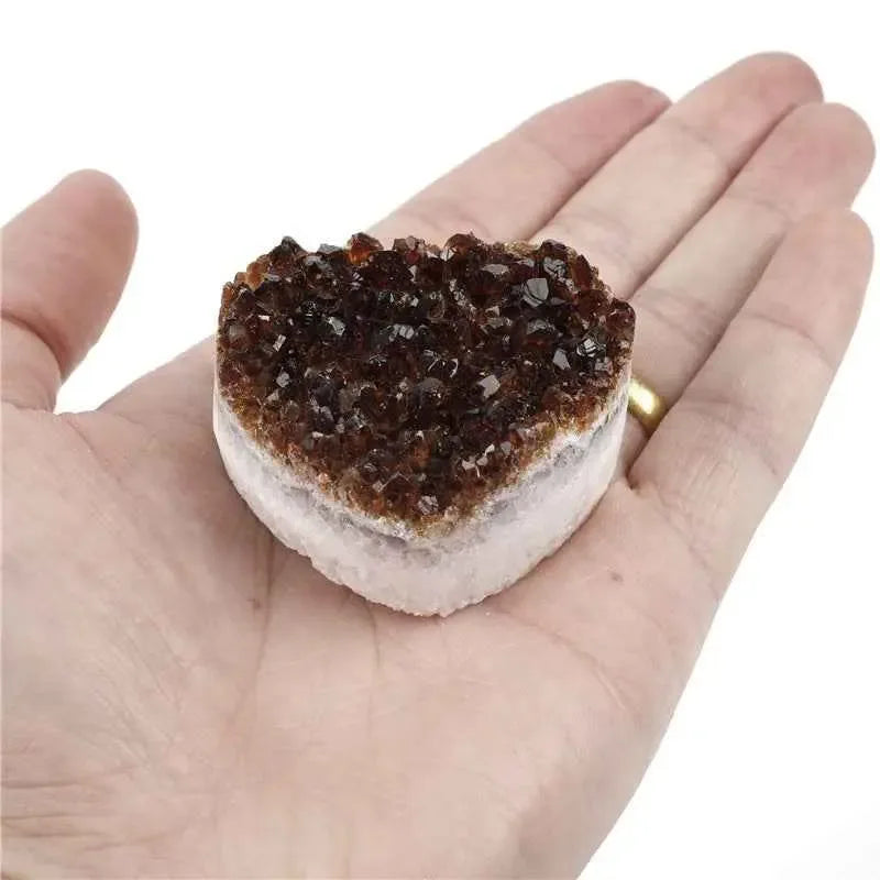 Natural Topaz QUARTZ Cluster Crystal Heart-shaped Crafts - CRYSTALOIL