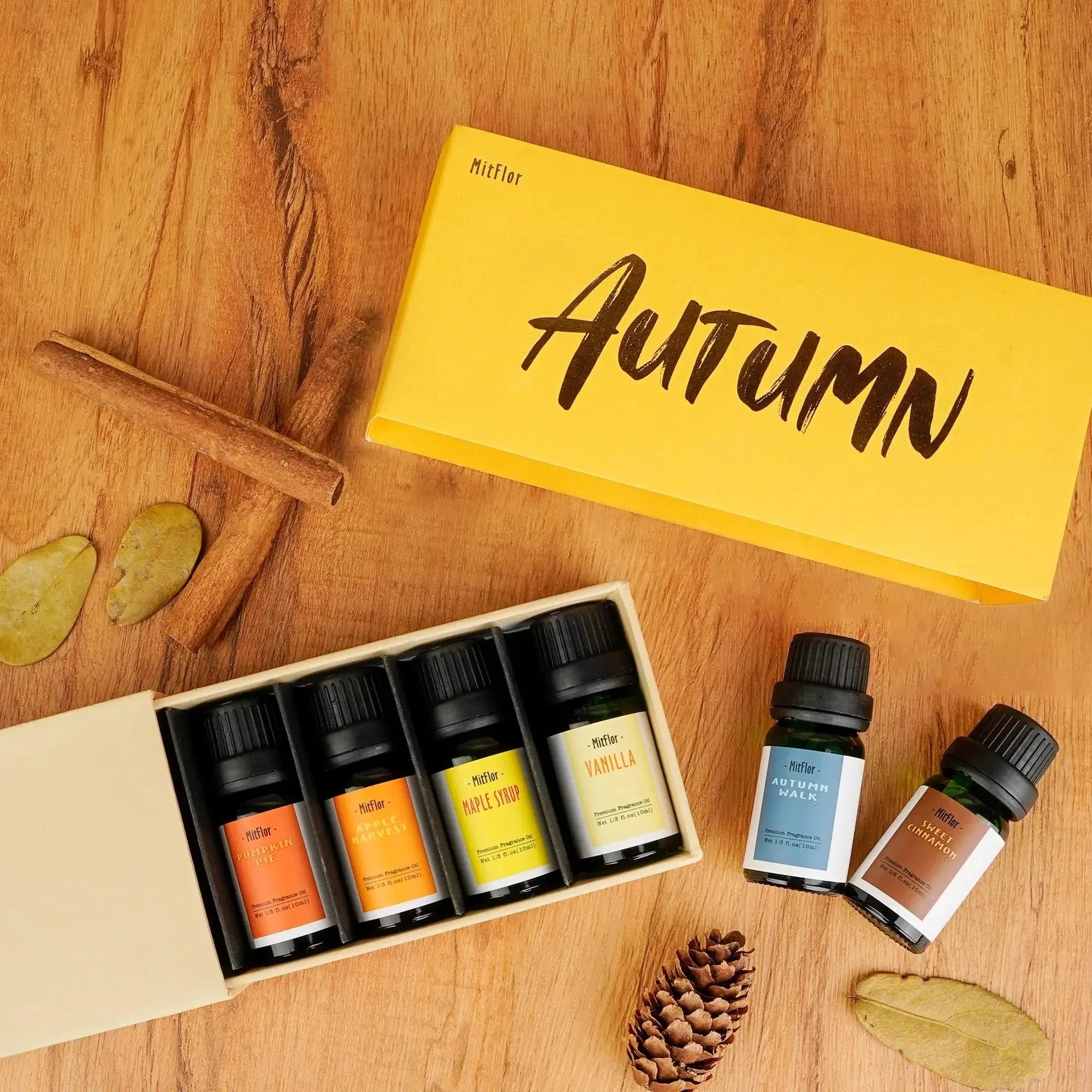 6 Fall Scents for Diffusers, Candles & Soaps (10ml Each) - CRYSTALOIL