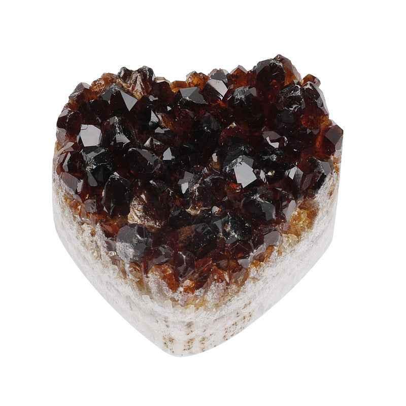 Natural Topaz QUARTZ Cluster Crystal Heart-shaped Crafts - CRYSTALOIL