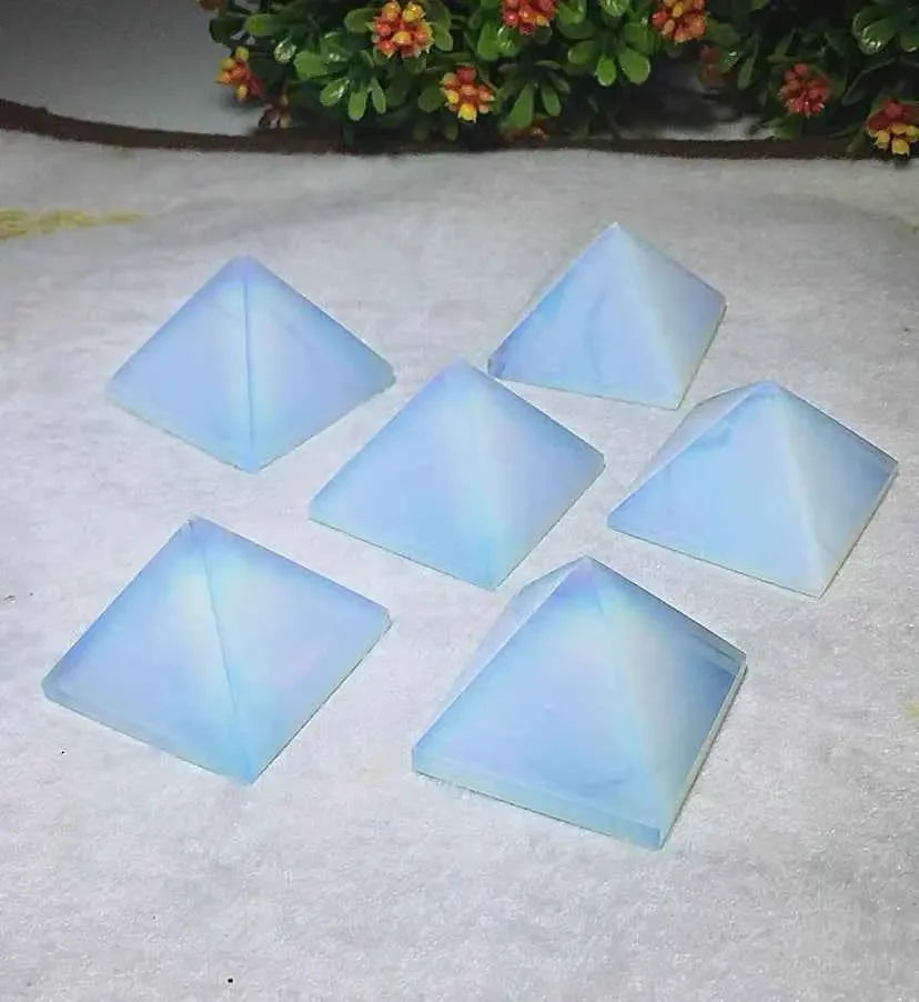 Rough Processed Crystal Opal Pyramid Ornament - CRYSTALOIL