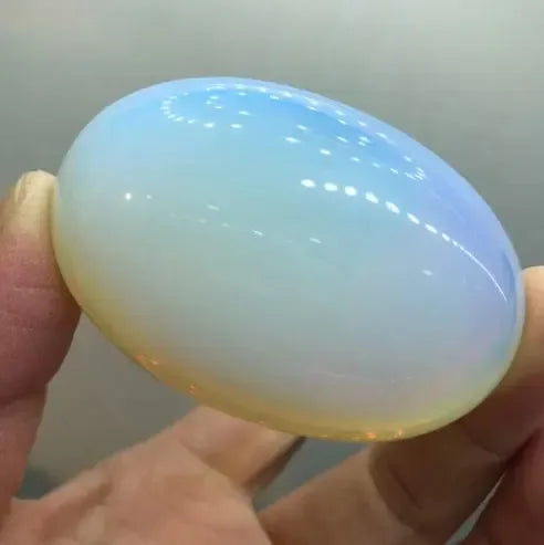 Natural White Crystal Egg Original Opal Stone. - CRYSTALOIL