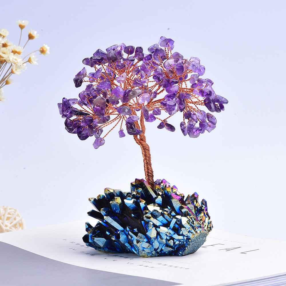Natural Original Ecological Colorful Cluster Crystal Block Crystal Tree Energy Stone, Natural Original Ecological Colorful Cluster Crystal Block Crystal Tree Energy Stone - CRYSTALOIL