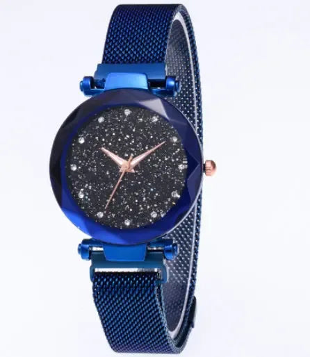 Watch Square Diamond Rhinestone Starry Sky Face Ladies Casual Fashion Watch Set Bracelet Watch - CRYSTALOIL