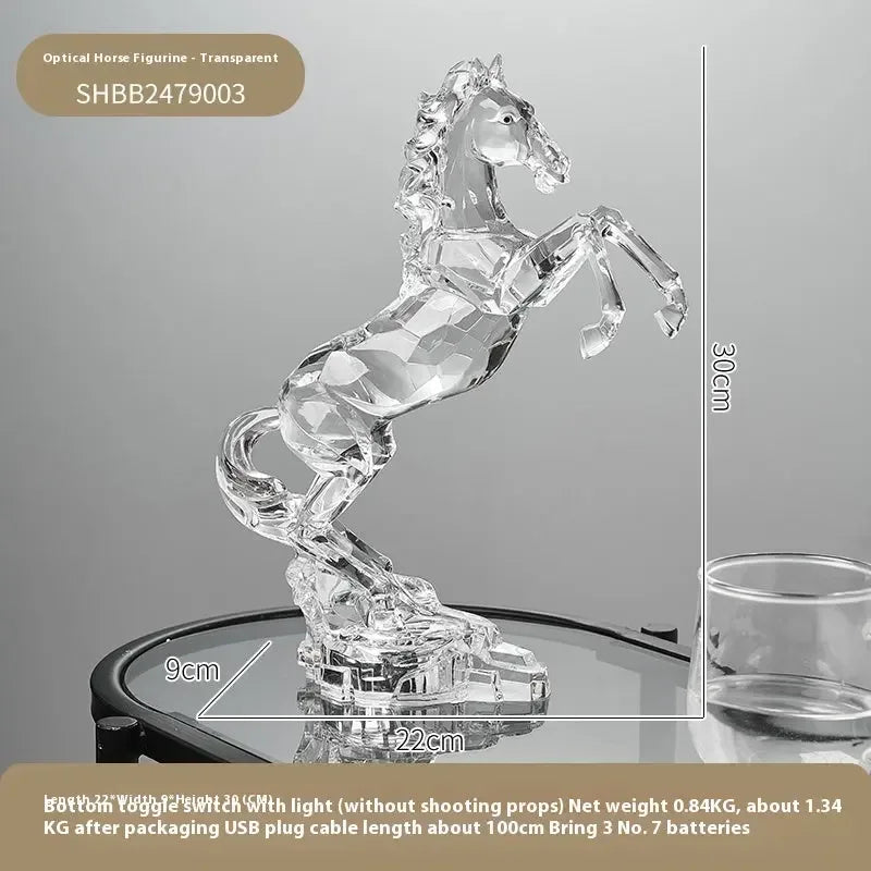 Horse Head Decoration Light Luxury High-end Crystal statue Wine Cabinet Decorations - CRYSTALOIL