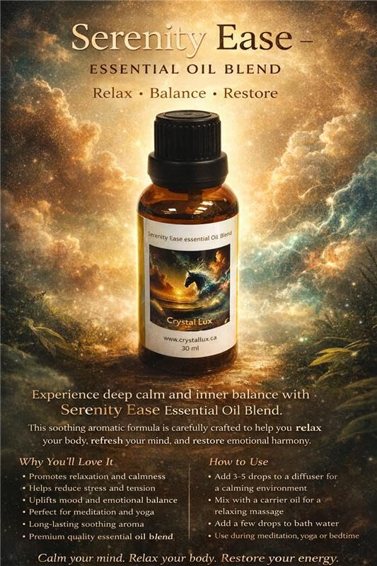Box of 4 Serenity Ease Pain Relief Luxury Oil Blend – Frankincense, Peppermint & Bergamot