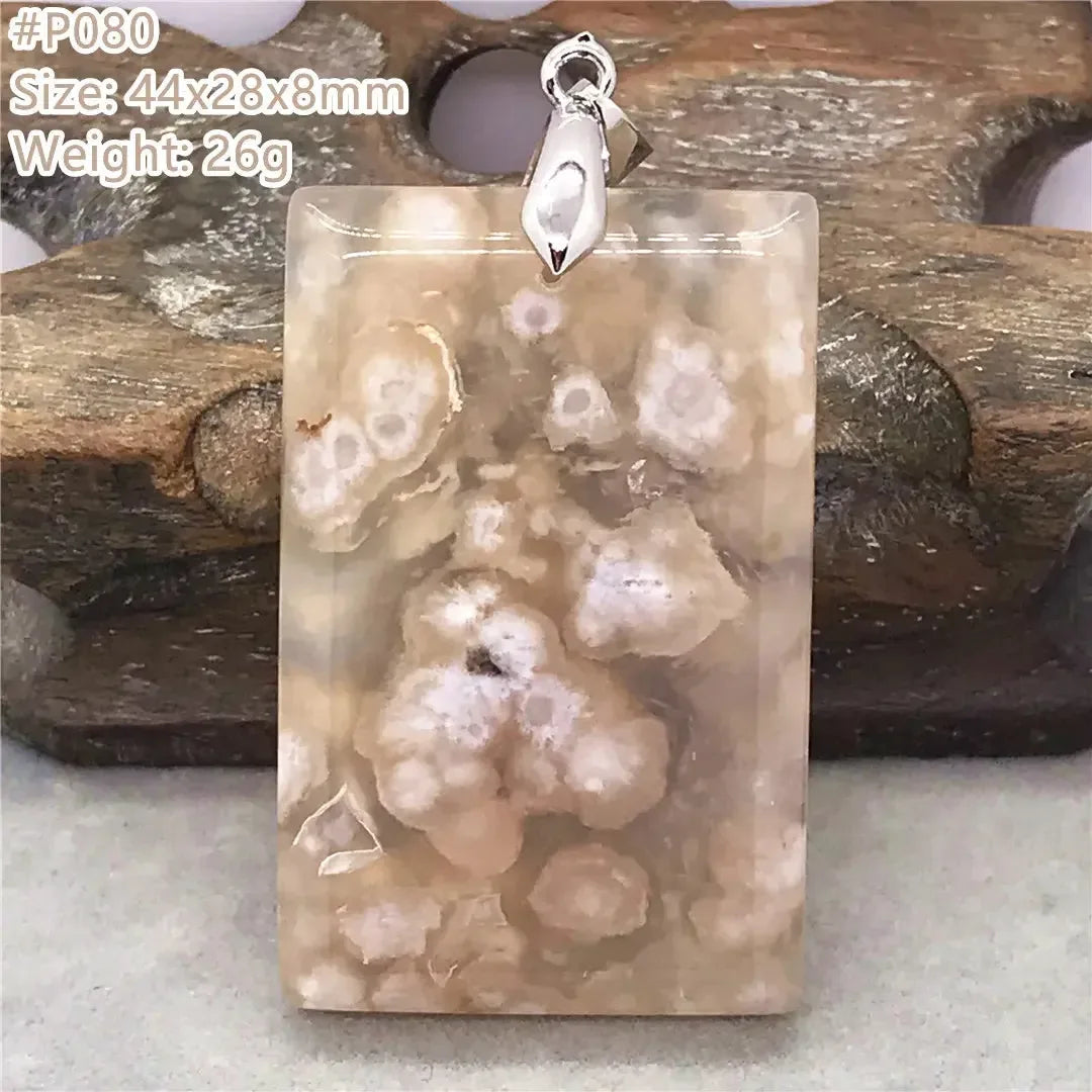 Natural Cherry Agate Crystal Pendant Jewelry For Women Lady Men Healing Love Luck Gift Water Drop Beads Silver Gemstone AAAAA - CRYSTALOIL