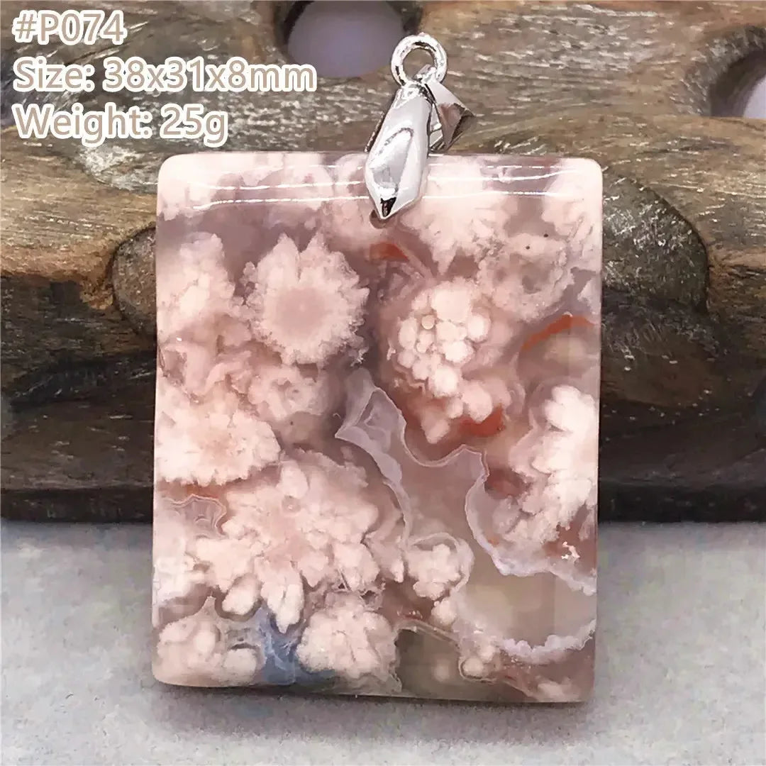 Natural Cherry Agate Crystal Pendant Jewelry For Women Lady Men Healing Love Luck Gift Water Drop Beads Silver Gemstone AAAAA - CRYSTALOIL