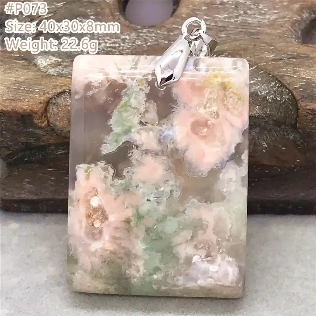 Natural Cherry Agate Crystal Pendant Jewelry For Women Lady Men Healing Love Luck Gift Water Drop Beads Silver Gemstone AAAAA - CRYSTALOIL