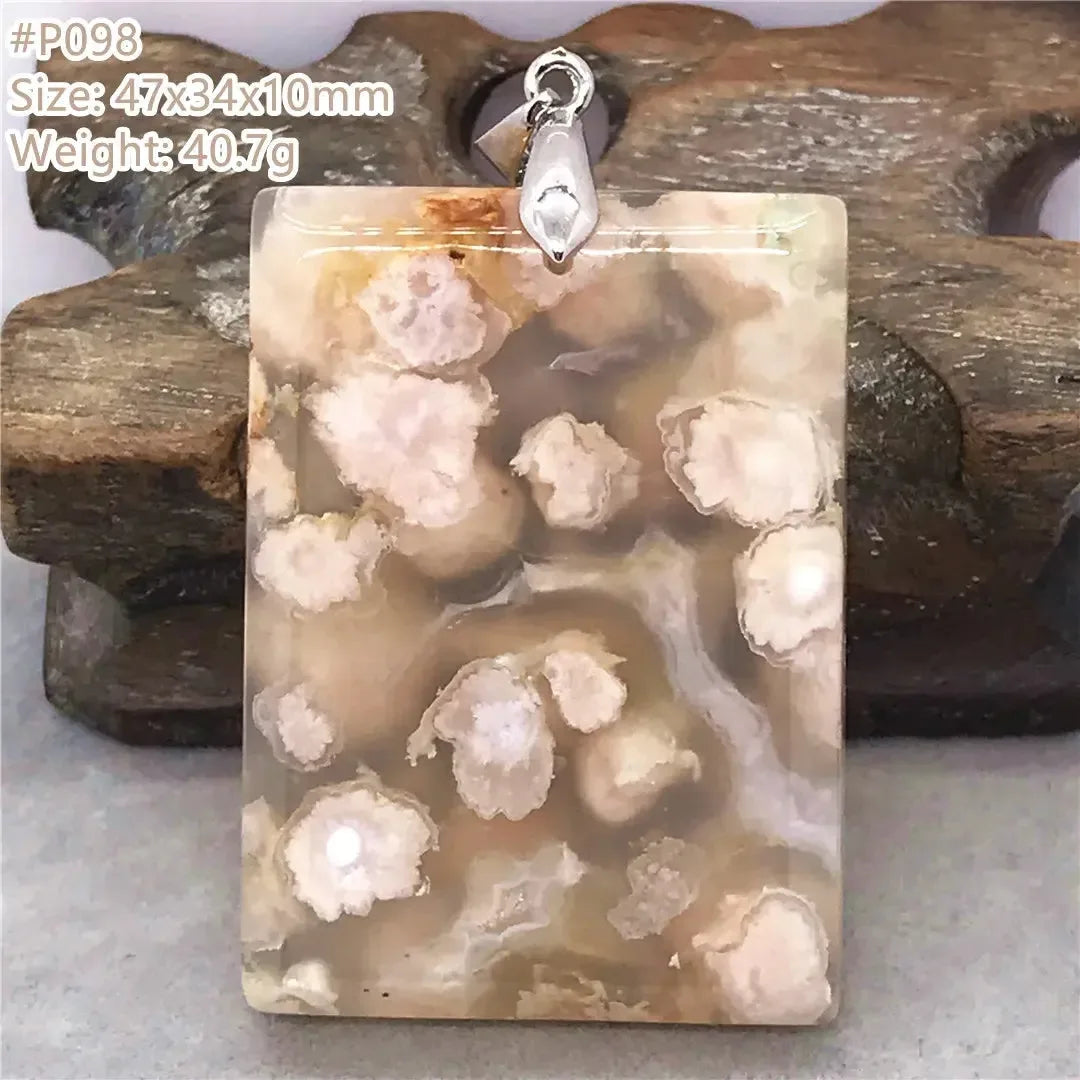 Natural Cherry Agate Crystal Pendant Jewelry For Women Lady Men Healing Love Luck Gift Water Drop Beads Silver Gemstone AAAAA - CRYSTALOIL