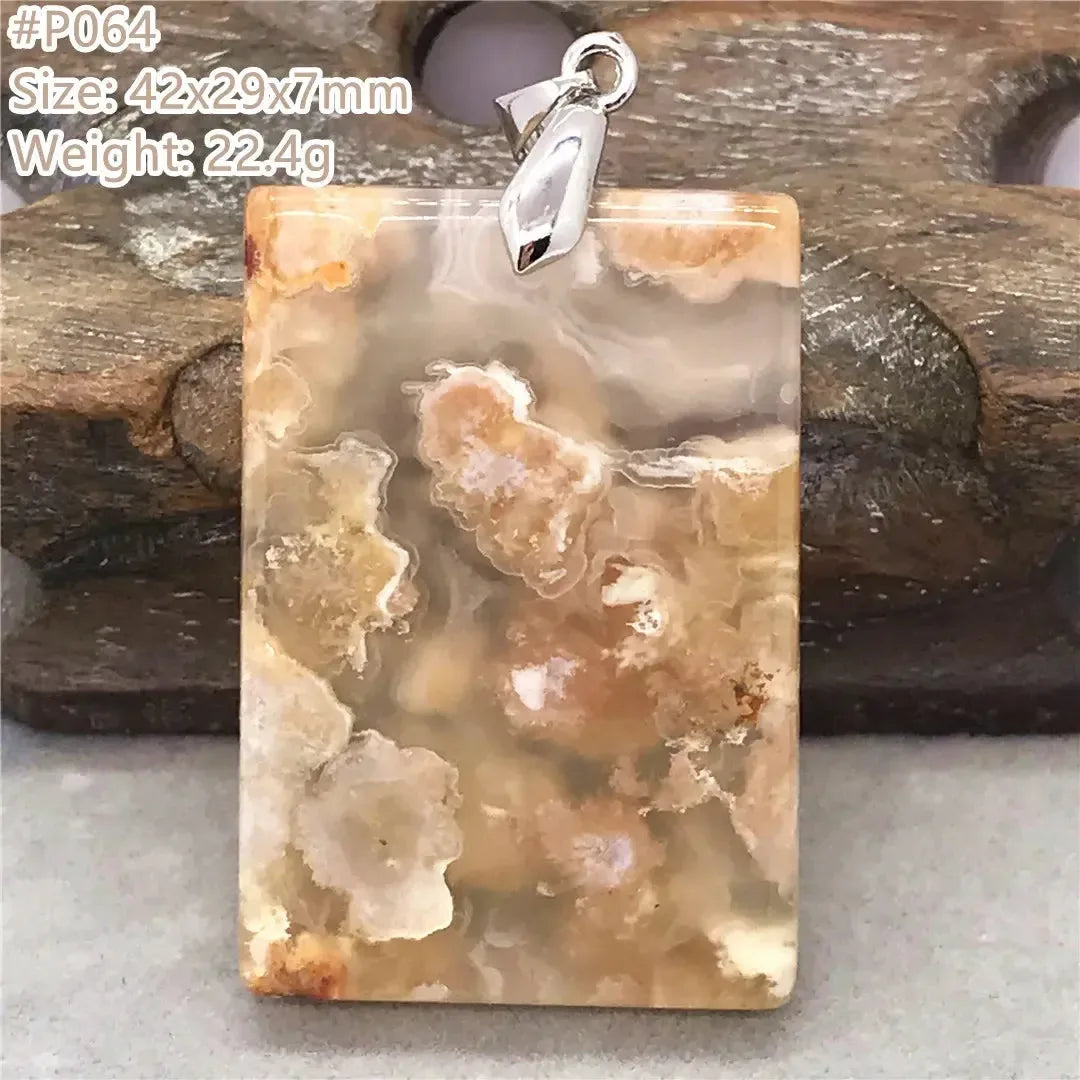 Natural Cherry Agate Crystal Pendant Jewelry For Women Lady Men Healing Love Luck Gift Water Drop Beads Silver Gemstone AAAAA - CRYSTALOIL