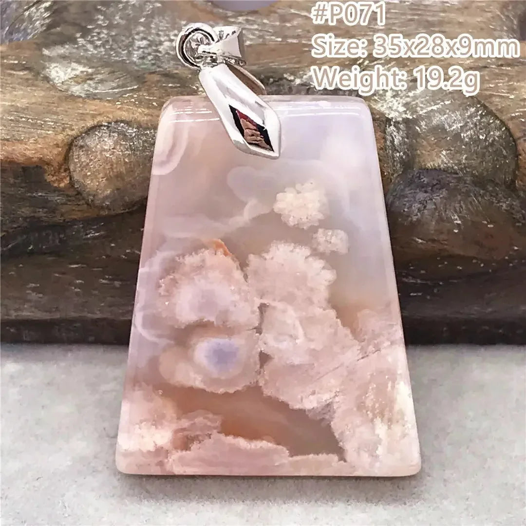 Natural Cherry Agate Crystal Pendant Jewelry For Women Lady Men Healing Love Luck Gift Water Drop Beads Silver Gemstone AAAAA - CRYSTALOIL