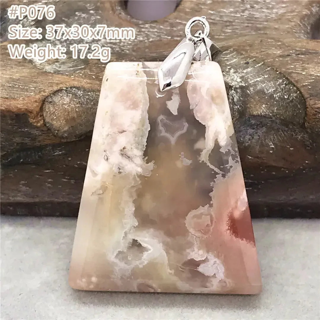 Natural Cherry Agate Crystal Pendant Jewelry For Women Lady Men Healing Love Luck Gift Water Drop Beads Silver Gemstone AAAAA - CRYSTALOIL