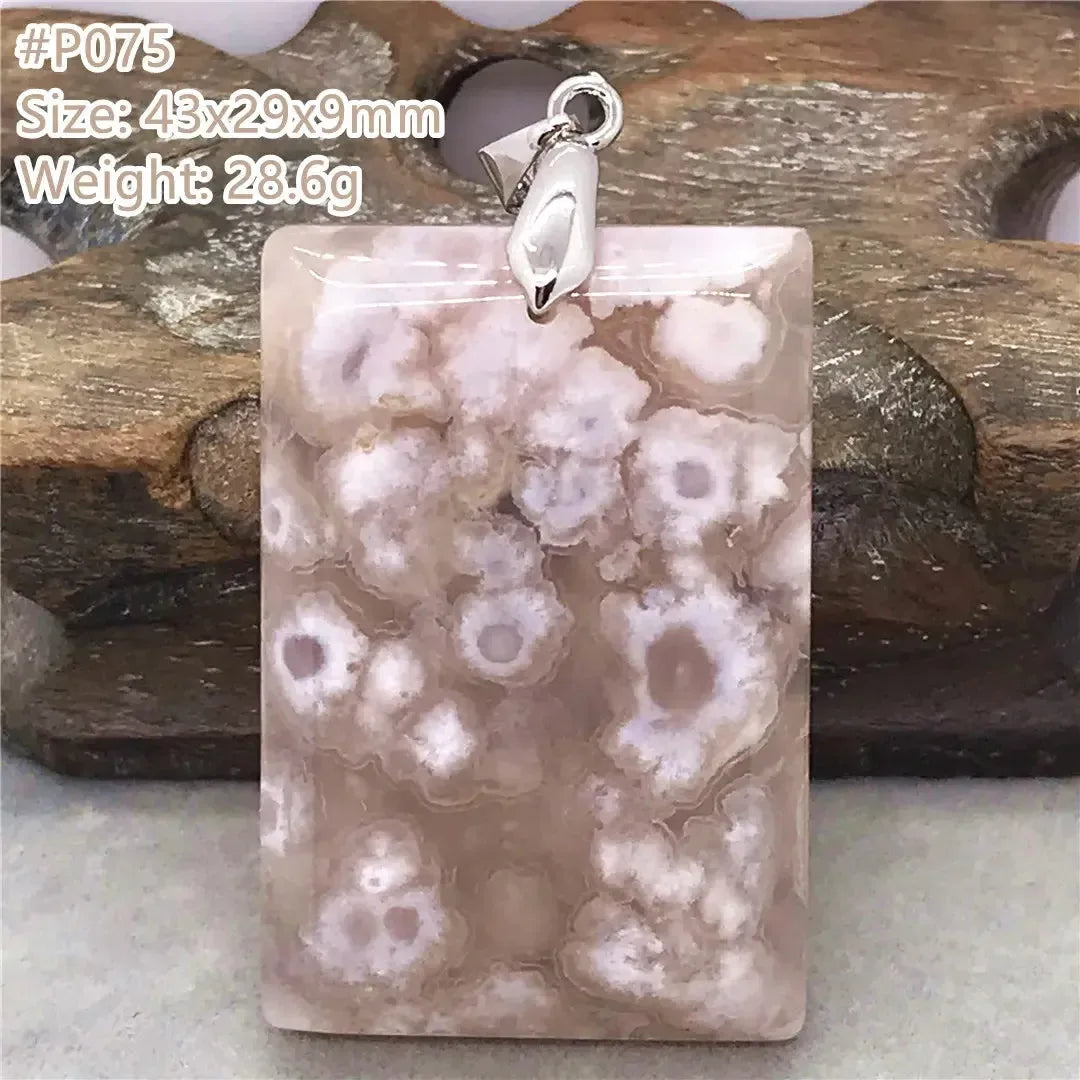 Natural Cherry Agate Crystal Pendant Jewelry For Women Lady Men Healing Love Luck Gift Water Drop Beads Silver Gemstone AAAAA - CRYSTALOIL