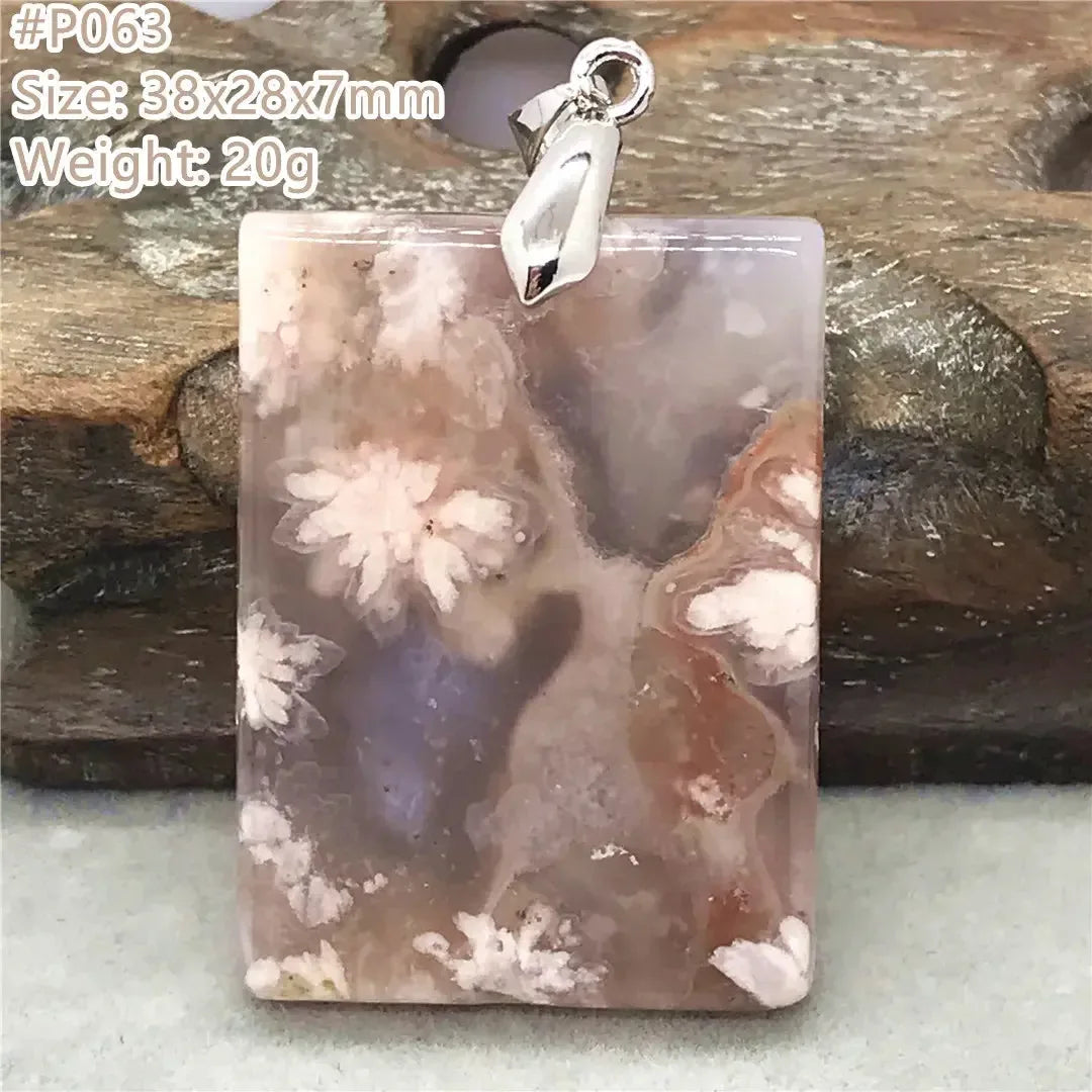 Natural Cherry Agate Crystal Pendant Jewelry For Women Lady Men Healing Love Luck Gift Water Drop Beads Silver Gemstone AAAAA - CRYSTALOIL